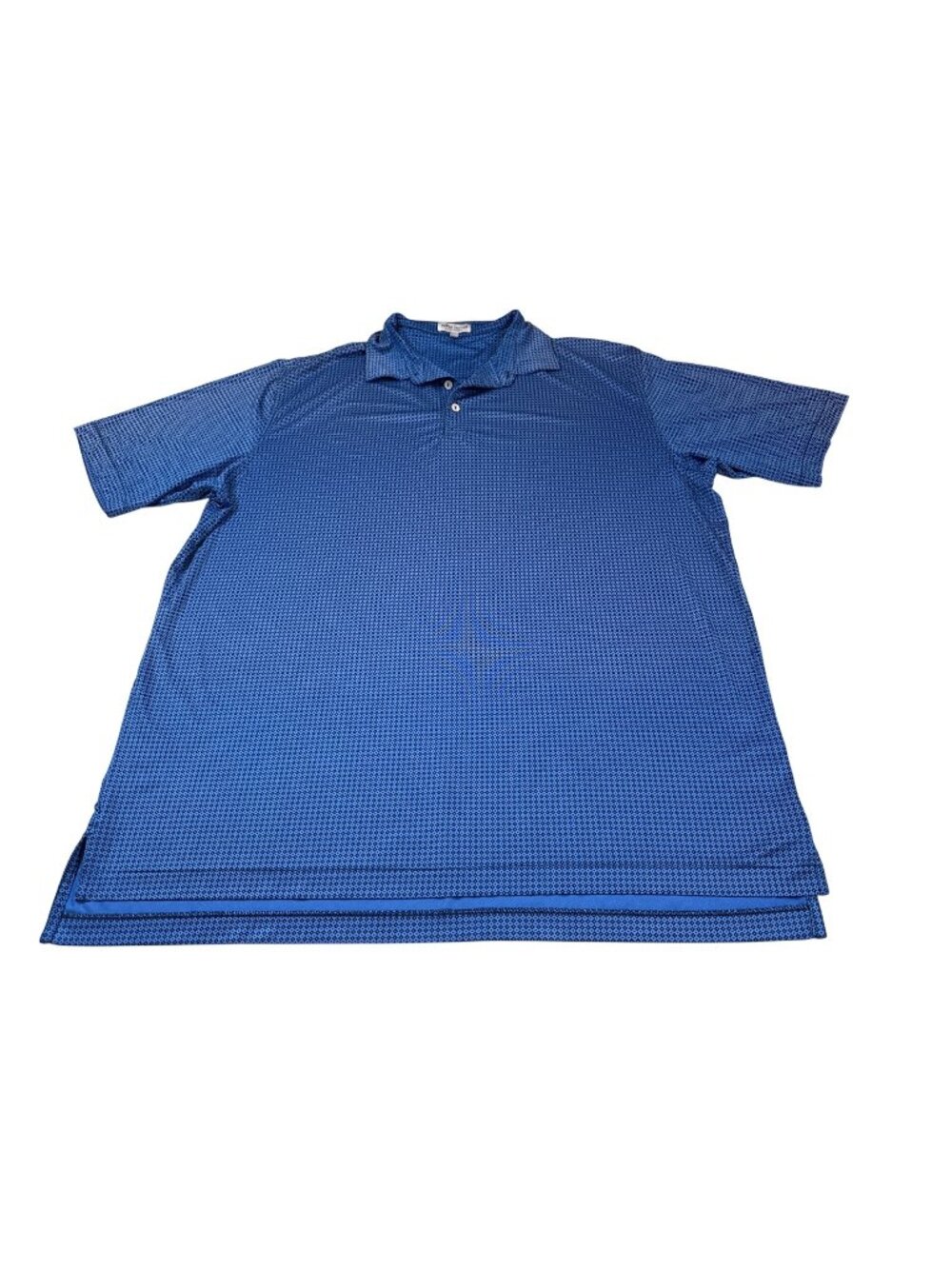 Peter Millar Summer Comfort Mens Polo Shirt XL Blue Geometric Print (G836)